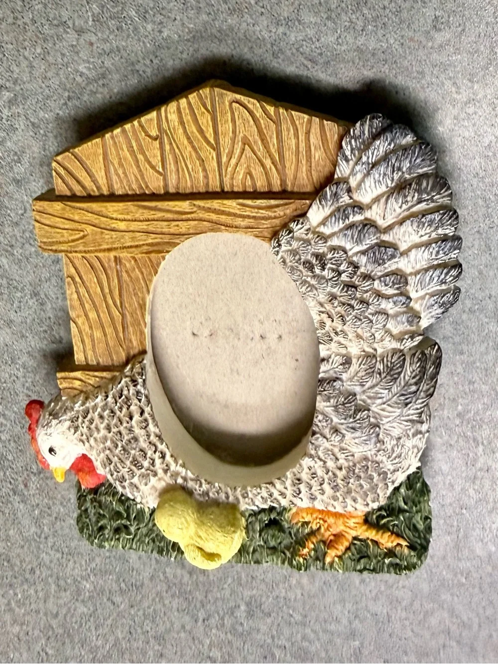 Rooster and Hen 3D Shaped Photo Frame Pair - Colorful Farmhouse Décor